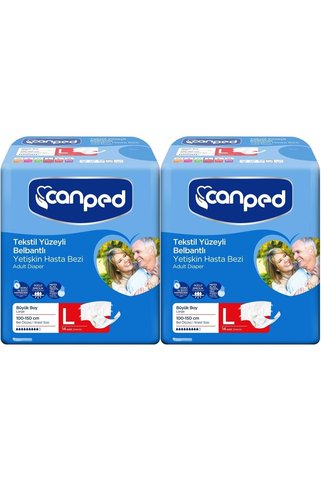 Canped Hasta Bezi Yetişkin Bel Bantlı Tekstil Yüzey L - Büyük - Large 28 Adet (2PK*14)
