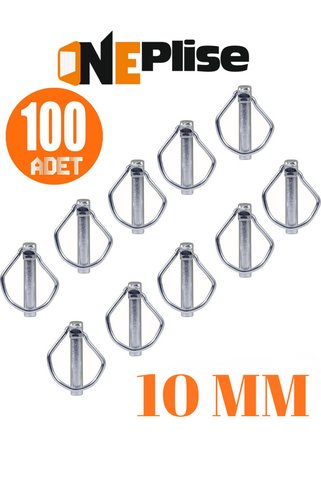oneplise sineklik sistemleri 10 Mm Traktör Pimi Yaylı Pim Kaliteli Çelik (100 ADET)