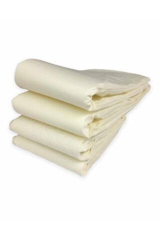 Bebek Özel %100 Pamuklu Bebek Çocuk Beşik Kenar Koruma 70x110 Park Beşik Için (4 PARÇA) Ekru Krem