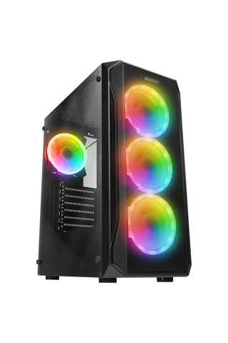 Everest X-racer, Mesh, 600w, 4x12cm Rgb Fan, Temperli Cam Yan Panel, Atx, Gamıng Kasa