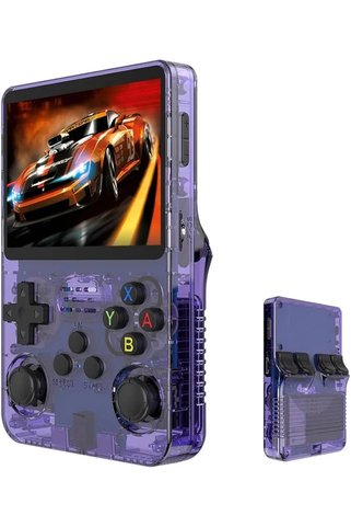 CONSOLEX R36S Retro El Oyun Konsolu – 3,5" IPS Ekranlı, 15.000+ Oyun Yüklü, Taşınabilir Cihaz - Mor