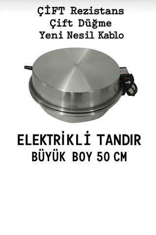 banuborkun Elektrikli Tandır Fırın Ekmek, Lahmacun Pizza Yemek Yapma Makinası Topraklı Kablo Büyük Boy 48 Cm