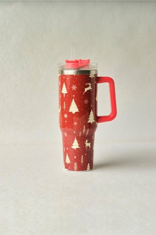 Karaca New Year Yılbaşı Forstar Pipetli Çelik Termos 1200 ml
