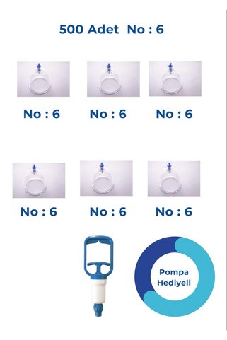 Hacamat 500 Adet 6 No Kupa Pompa Hediyeli
