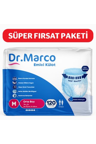 DR.MARCO Emici Külot Hasta Bezi M-medium Beden 120 Adet