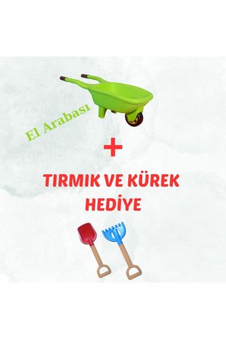 KingKids El Arabası Mavi + Kürek ve Tırmık Hediye Set
