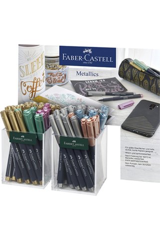 Faber Castell Faber-Castell Metalik Markör Kalem 60 Lı Stant