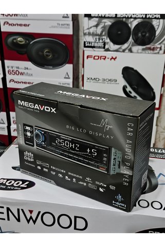 patili tasarım Megavox Dsp Oto Teyp Bluetooth Usb 3 Amfi Cikisli Pro Cihaz