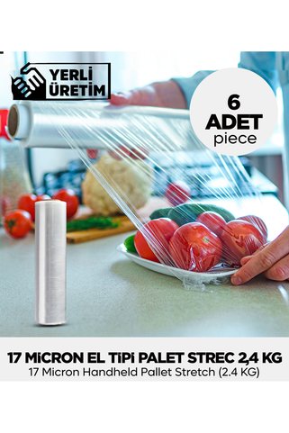 Sepet Doldur 17 Micron El Tipi Palet Strec 2,4 Kg - 6 Adet