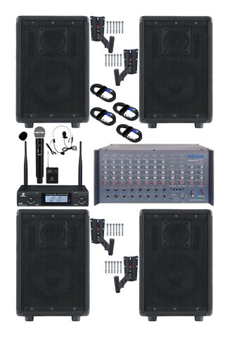 Lastvoice Elit Plus Paket-1 Profesyonel Ses Sistemi Mikser Amfi Hoparlör Mikrofon