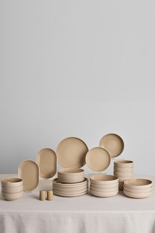 Karaca Earth Collection Terra 36 Parça 8 Kişilik Yemek Takımı Bej