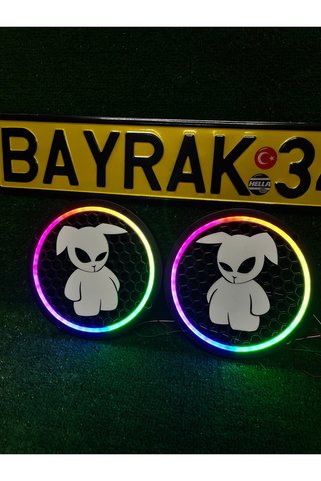 TREND Pixel Kayar LEDLİ Midrange Kapağı 20 CM 358 Mod 12 Sabit Renk Kumandalı RGB Tasarımlı Işıklı Kapak