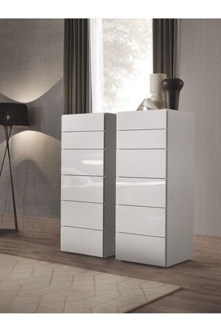 LUXURY VİLLA LUXURY 2 ADET 6 ÇEKMECELİ ŞİFONYER EN 40CM DERİNLİK 45CM YÜKSEKLİK 130CM