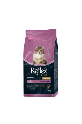 Reflex Plus Biftekli Kısırlaştırılmış Yetişkin Kedi Maması 15 kg