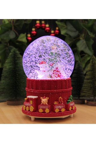 HEDİYEBİZİZ Yılbaşı Noel Kar Küresi Christmas Işıklı, Müzikli ve Kar Motorlu Mega Boy Kar Küresi