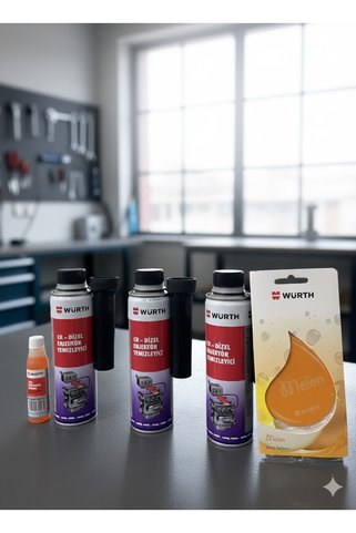 Würth Dizel Yakıt Katkısı 300 Ml 3 Adet+Cam sabunu ve asma koku