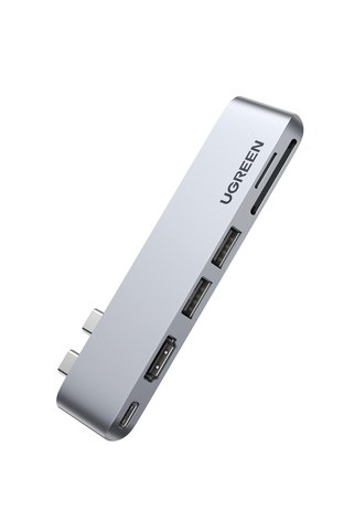 Ugreen 6'sı 1 Arada 2 USB 3.0 100W 6K PD Port Çoklayıcı Hub, 80856