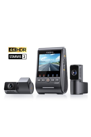 Viofo A329T 3 Kameralı Ön+Telefoto+Arka 4K+2K+2K Wi-Fi 6 HDR Sony STARVIS 2 Sensör GPS'li SSD Destek