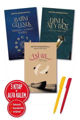 Destek Yayınları Alfa Kalem+ Metin Bobaroğlu 3 Kitap YENİ (Aşure+Dinle Ney’den+Batıni Gelenek)Araştırma Destek