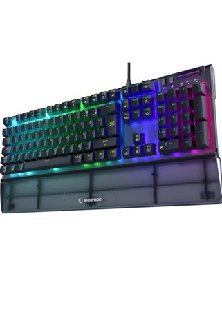 Rampage Full Rgb Carbon Mekanik Klavye Qbilek Destek Blue Gaming Klavye Oyuncu Klavye Antighosting Hot Swap