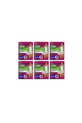 Depend EMİCİ KÜLOT BEZ ORTA BOY KADIN 10 LU 6 PAKET