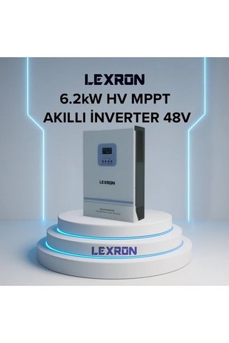 Lexron - İnges 6.2 KW MPPT AKILLI TAM SİNÜS İNVERTER - 48 VOLT 6200 WATT ŞEBEKE BAĞLANTILI İNVERTÖR