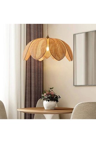 Emg DesiGn Modern Tasarım Çiçek Sarkıt Avize Rattan Boheme Salon Oturma Odası Mutfak Avizesi