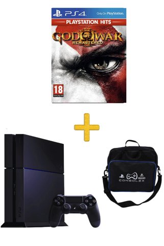 Sony PS4 Standart 500GB (Yenilenmiş) + Tek Kol + Çanta + God of War 3