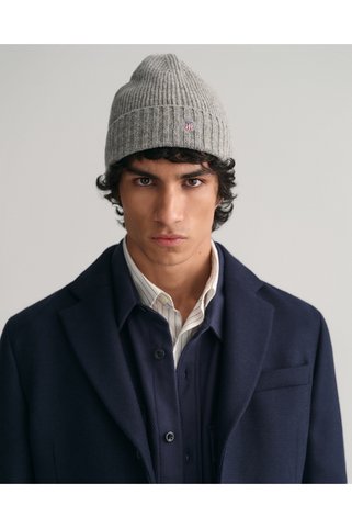 Gant Unisex Gri Regular Fit Bere
