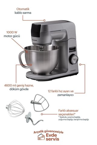Grundig Kmp 8650 S Kitchen Machine / Mutfak Şefi