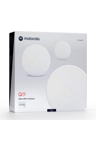 Motorola Q11 Mesh WiFi 6 Yönlendirici 3'lü Paket | Hızlı, Güvenilir WiFi, Hızlı Kolay Kurulum, Otoma