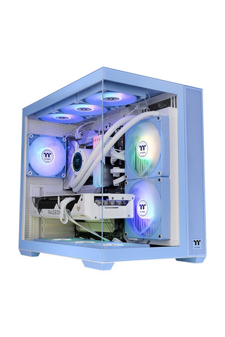 THERMALTAKE View 380 850W 80+ Gold ARGB USB 3.2 Hydrangea Blue ATX Mid Tower Kasa CA-3Z2-85MFWE-00