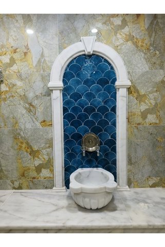 Belle Vie Bella vie hamam konseptli evler için özel tasarlanmış Türk hamamı kurması Afyon beyaz mermer