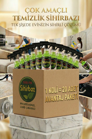 TARPA Sihirbaz Çok Amaçlı Temizlik Spreyi 1000ml X20- Koltuk Mutfak Banyo Parke Araba Ayakkabı Temizleyici