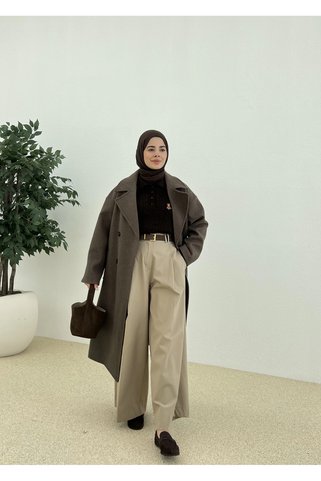 MODA AKSA 0190 ZR MUADİLİ OVERSİZE ASTARLI KABAN