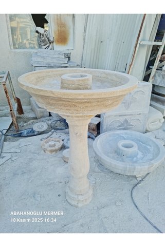 ABAHANOĞLU MERMER bahçe süs havuzları, mermer fıskiyeler, mermer fıskiye modelleri, bahçe havuz modelleri, mermer şela