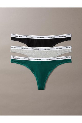 Calvin Klein Kadın Marka Logolu Elastik Bantlı Günlük Kullanıma Uygun Siyah-Gri-Kahverengi Külot 000