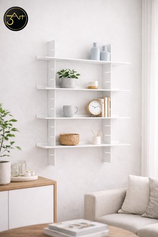 Çok Katlı Duvar Rafı – Modern Mutfak & Salon Raf Sistemi