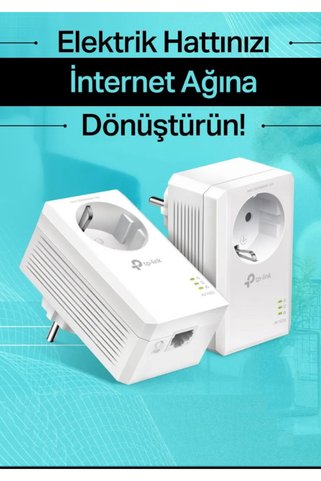 TP-LINK cc-g-81 TL-PA7017P KIT Powerline Adapter (Elektrik tesisatını internet ağına dönüştürme)