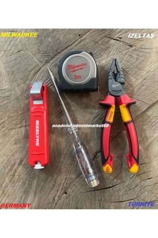 Milwaukee SETİ COBALT 180MM PENSE 1000V KABLO SIYIRICI KONTROL KALEM 3METRE 4LÜ