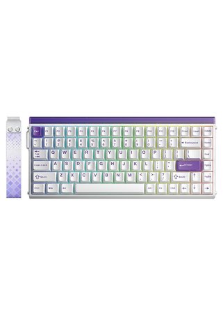 Aula Hero 84 He Manyetik Klavye Rapid Trigger Black King Switch 8000Hz RGB Neon TKL Hot Swap Oyuncu Klavyesi Beyaz