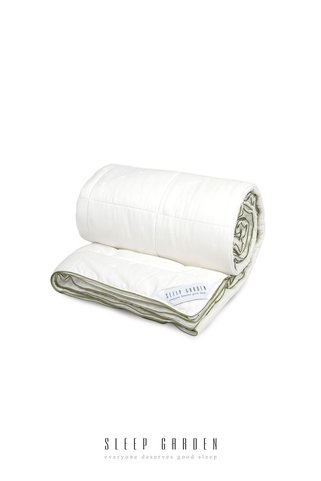 Sleep Garden Auralis Bambu Yorgan Biyeli Şık Lüks Tek Kişilik Jüt Keten Çantalı