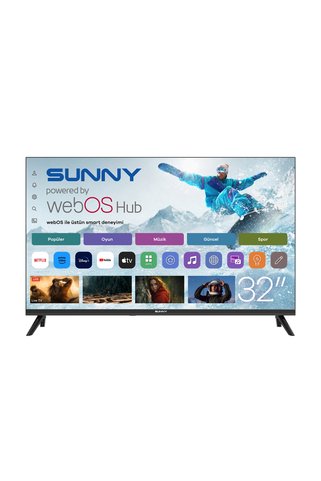 Sunny SN32HMLN-W02S 32'' HDR MİLAN webOS 2.0S SİYAH TV