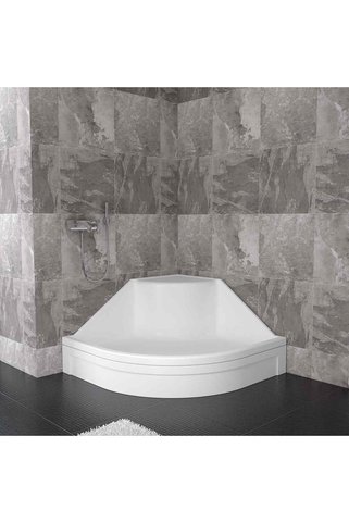 Sırduş 100x100x22 Oval Yüksek Oturmalı Panelli Duş Teknesi