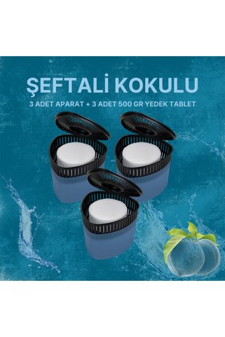 Saban 3 Adet 500GR - ŞEFTALİ - Nem Alıcılı Ve Rutubet Giderici Aparat Üçgen (TABLET DAHİL)