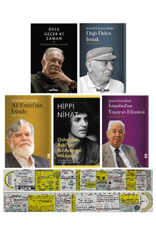 Timaş Yayınları Teoman Duralı+Kemal Karpat+Serhan Tayşi+Hippi Nihat+Semavi Eyice 5'li Biyografi Seti + Özel Cetvel