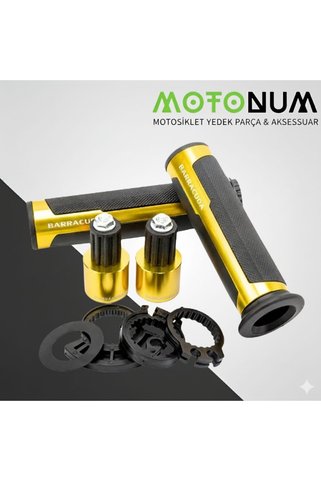 Motonum Apec APX7 Barracuda Elcik Takımı-Silikonlu-Sarı-EL07125