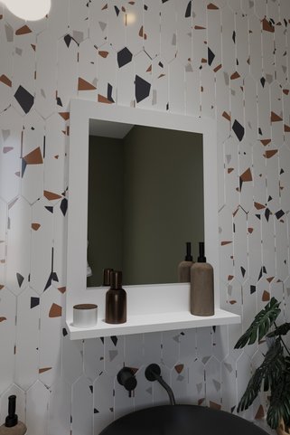 BELMO Linea Banyo Aynası 45x60 Raflı Ayna