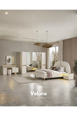 Velura Home & Living Bern 6 Kapaklı (4 Aynalı Dolap) Yatak Odası Takımı