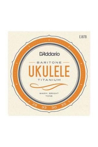 D'Addario EJ87B EJ Serisi Ukulele Tel Seti (Baritone - Titanyum)